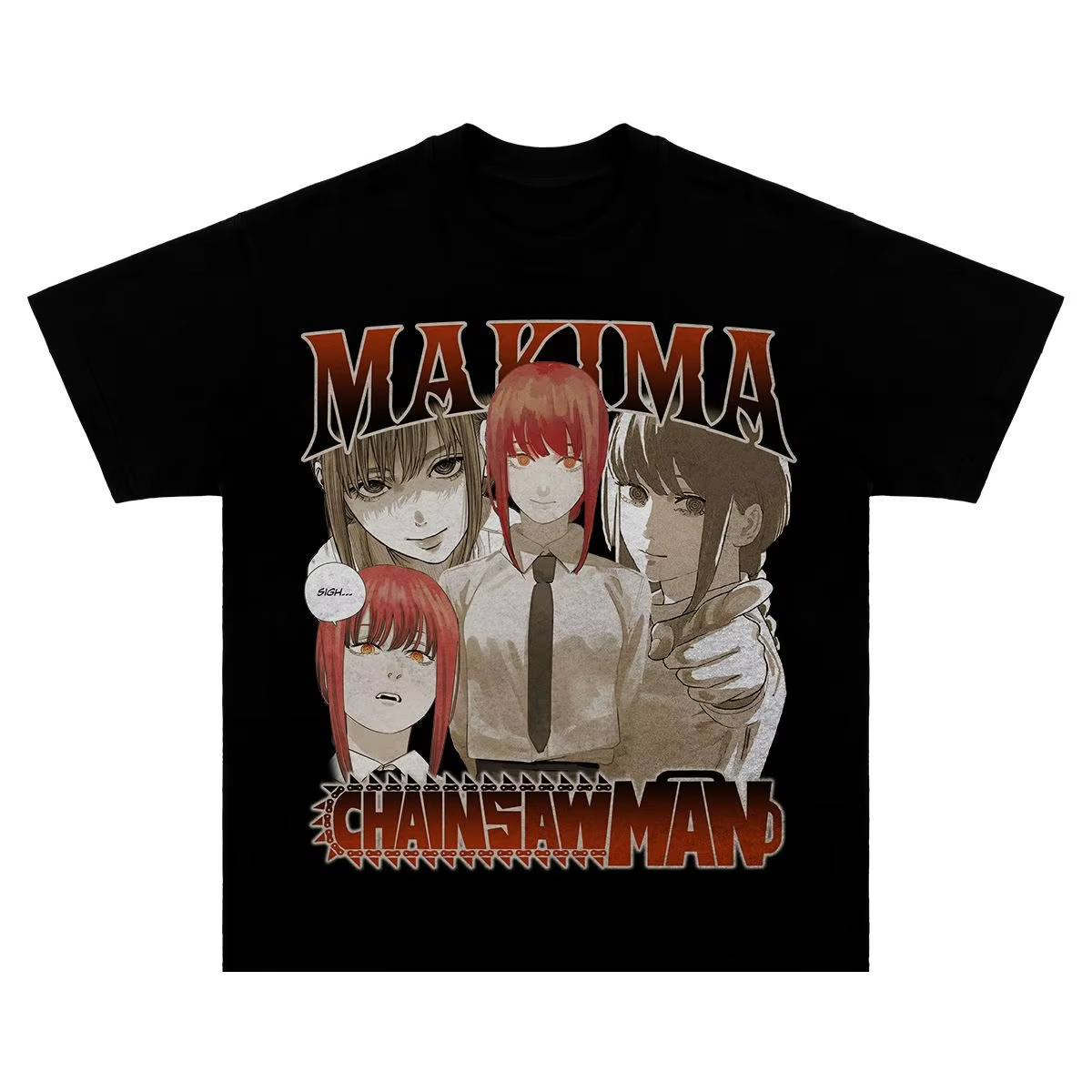Anime Merchandise T-Shirts - 2025 النمط الياباني التعاون بالمنشار رجل